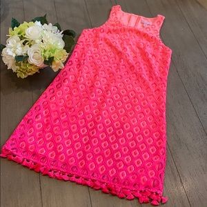 Lilly Pulitzer Ombré Tassel Shift Dress-XS